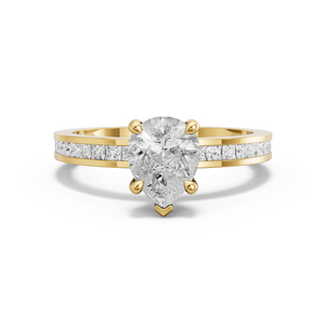 Image for Pear Classic Basket Ring with Channel band