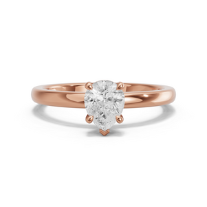 Image for Pear Classic Basket Ring with Solitaire band