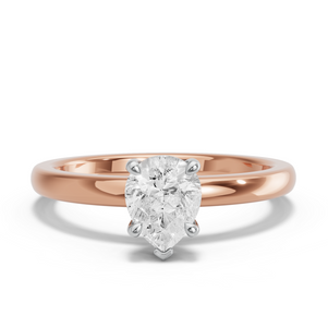 Image for Pear Classic Basket Ring with Solitaire band