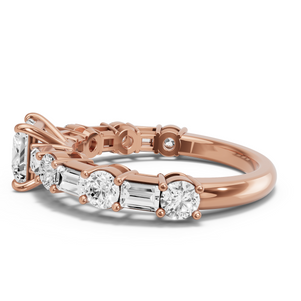 Image for Princess Classic Basket Ring with Alternating Baguette band