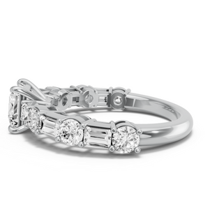 Image for Princess Classic Basket Ring with Alternating Baguette band