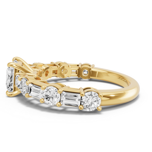 Image for Princess Classic Basket Ring with Alternating Baguette band