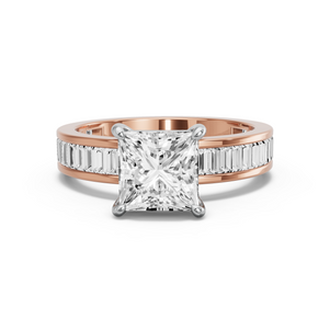 Image for Princess Classic Basket Ring with Baguette Channel band
