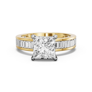 Image for Princess Classic Basket Ring with Baguette Channel band