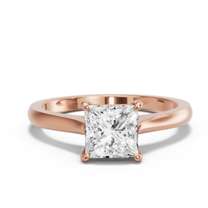 Image for Princess Classic Basket Ring with Knife Edge Cathedral band