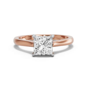 Image for Princess Classic Basket Ring with Knife Edge Cathedral band