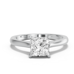 Image for Princess Classic Basket Ring with Knife Edge Cathedral band