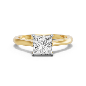 Image for Princess Classic Basket Ring with Knife Edge Cathedral band