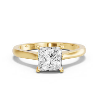 Image for Princess Classic Basket Ring with Knife Edge Cathedral band