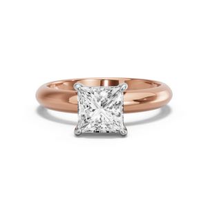 Image for Princess Classic Basket Ring with Knife Edge Solitaire band