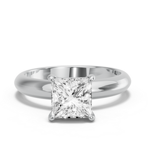 Image for Princess Classic Basket Ring with Knife Edge Solitaire band