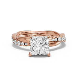 Image for Princess Classic Basket Ring with Rope Pave band