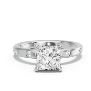 Image for Princess Classic Basket Ring with Sleek Accent band