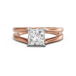 Image for Princess Classic Basket Ring with Split Ring Solitaire band