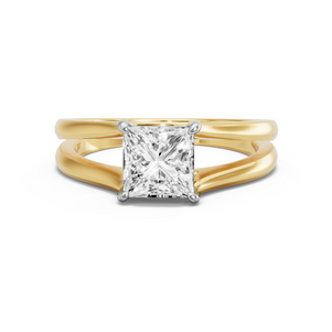 Image for Princess Classic Basket Ring with Split Ring Solitaire band