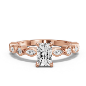 Image for Radiant Classic Basket Ring with Alternating Marquise band