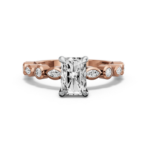 Image for Radiant Classic Basket Ring with Alternating Marquise band