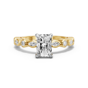 Image for Radiant Classic Basket Ring with Alternating Marquise band