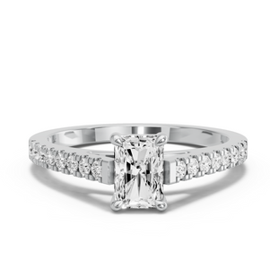 Image for Radiant Classic Basket Ring with Cathedral Pave band