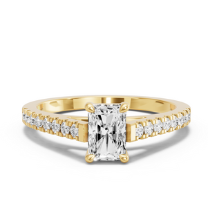 Image for Radiant Classic Basket Ring with Cathedral Pave band