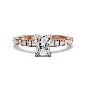 Image for Radiant Classic Basket Ring with French Pave band