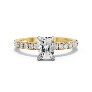 Image for Radiant Classic Basket Ring with French Pave band