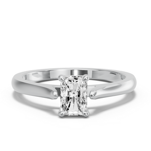 Image for Radiant Classic Basket Ring with Knife Edge Cathedral band