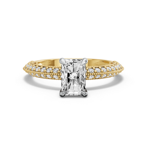 Image for Radiant Classic Basket Ring with Knife Edge Pave band