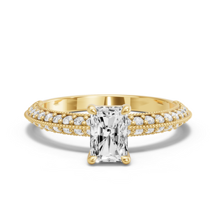 Image for Radiant Classic Basket Ring with Knife Edge Pave band