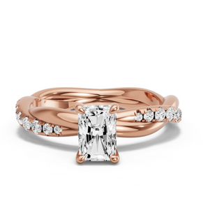 Image for Radiant Classic Basket Ring with Rope Pave band