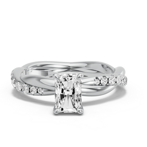 Image for Radiant Classic Basket Ring with Rope Pave band