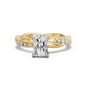 Image for Radiant Classic Basket Ring with Rope Pave band