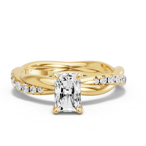 Image for Radiant Classic Basket Ring with Rope Pave band