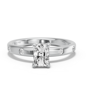 Image for Radiant Classic Basket Ring with Sleek Accent band