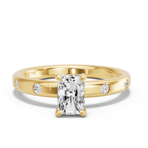 Image for Radiant Classic Basket Ring with Sleek Accent band