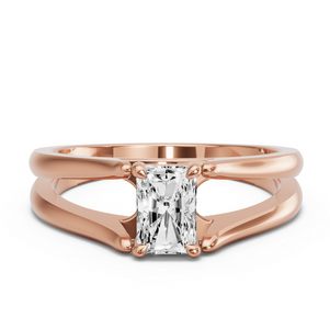 Image for Radiant Classic Basket Ring with Split Ring Solitaire band