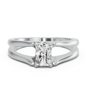 Image for Radiant Classic Basket Ring with Split Ring Solitaire band