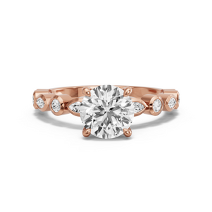 Image for Round Classic Basket Ring with Alternating Marquise band