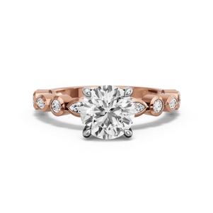 Image for Round Classic Basket Ring with Alternating Marquise band