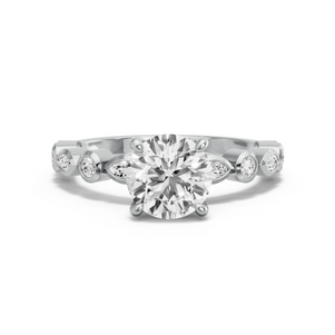 Image for Round Classic Basket Ring with Alternating Marquise band