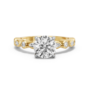 Image for Round Classic Basket Ring with Alternating Marquise band