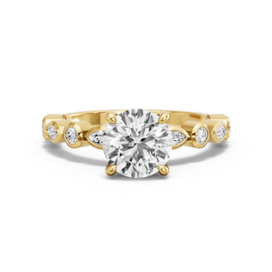 Image for Round Classic Basket Ring with Alternating Marquise band