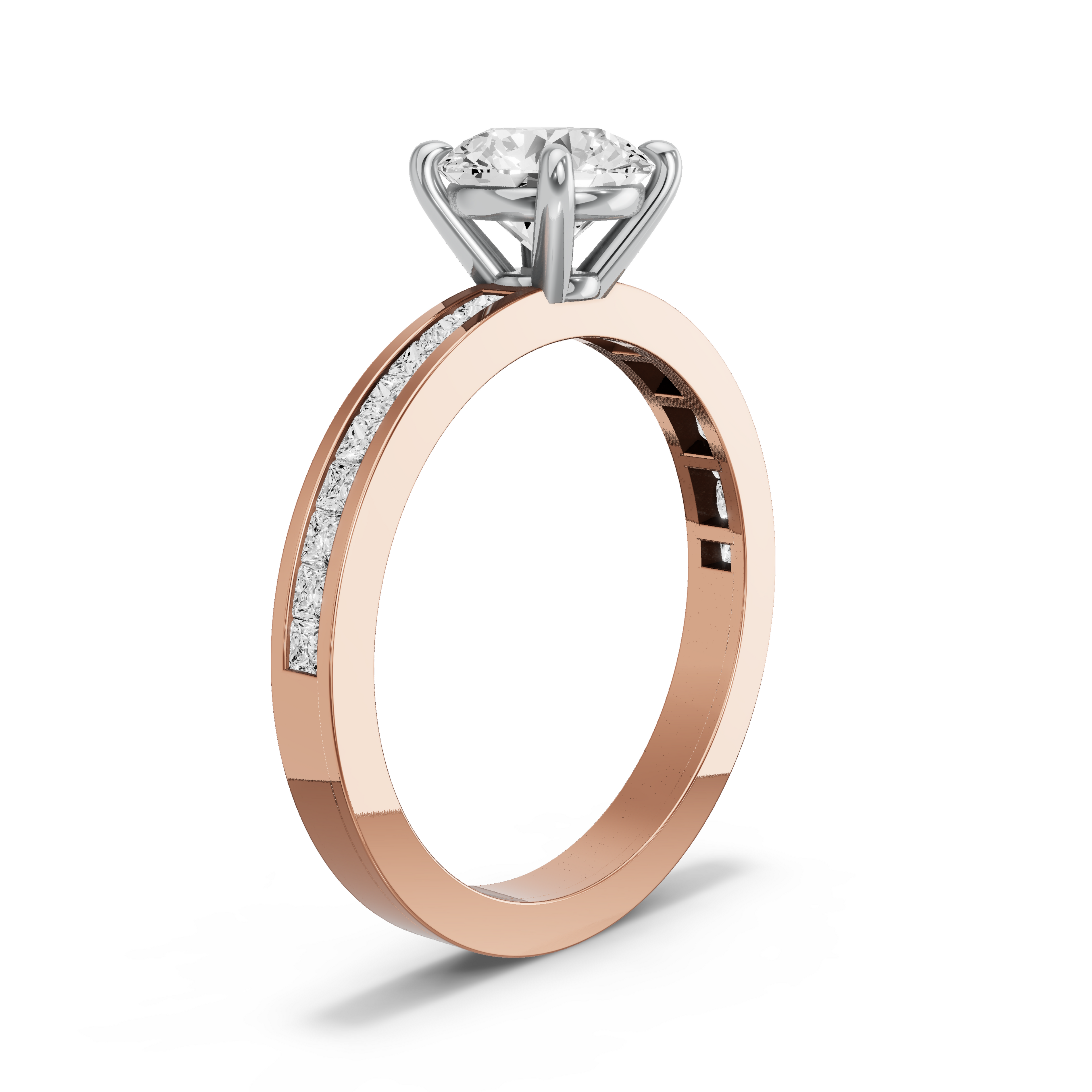 Image for Round Classic Basket Ring with Channel band