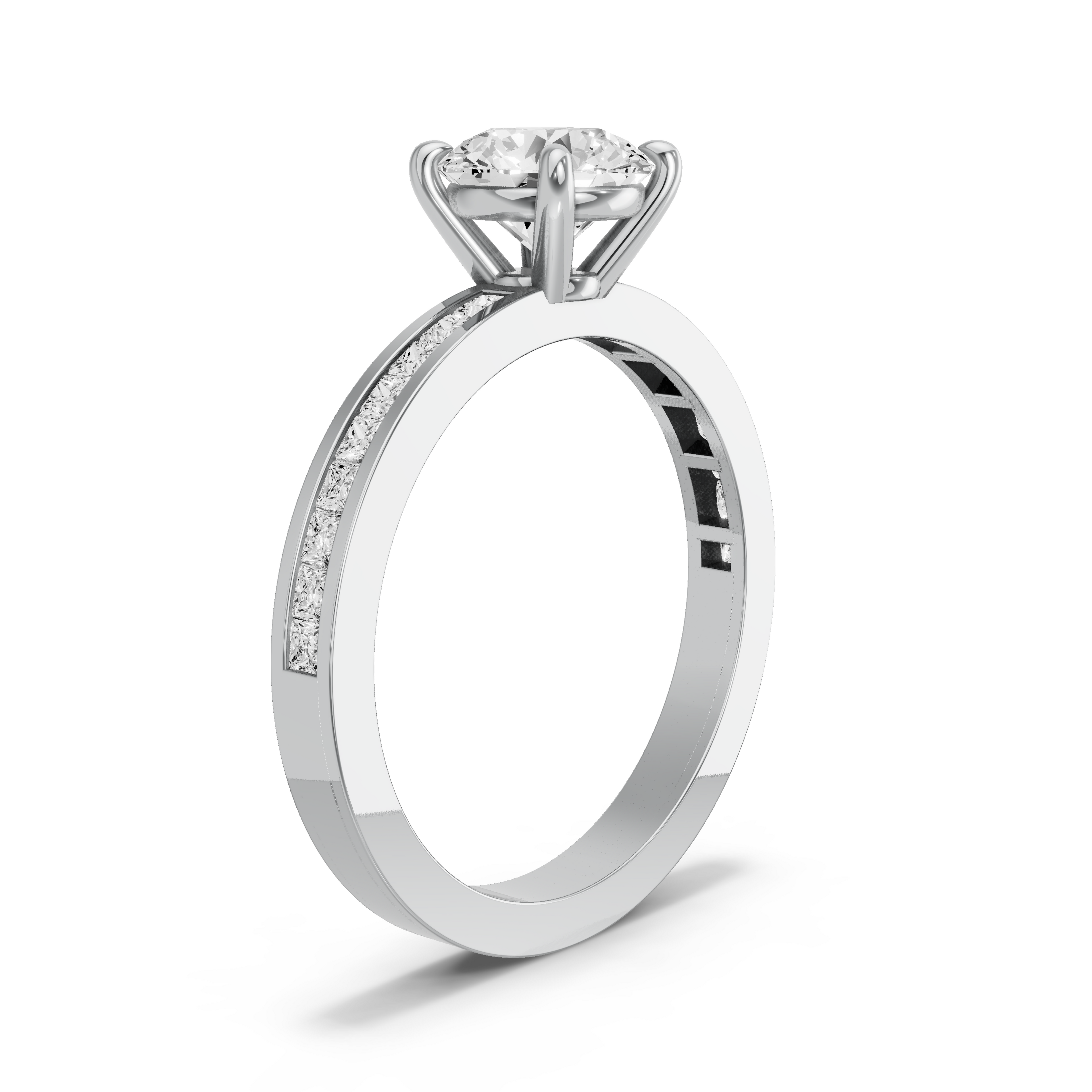 Image for Round Classic Basket Ring with Channel band