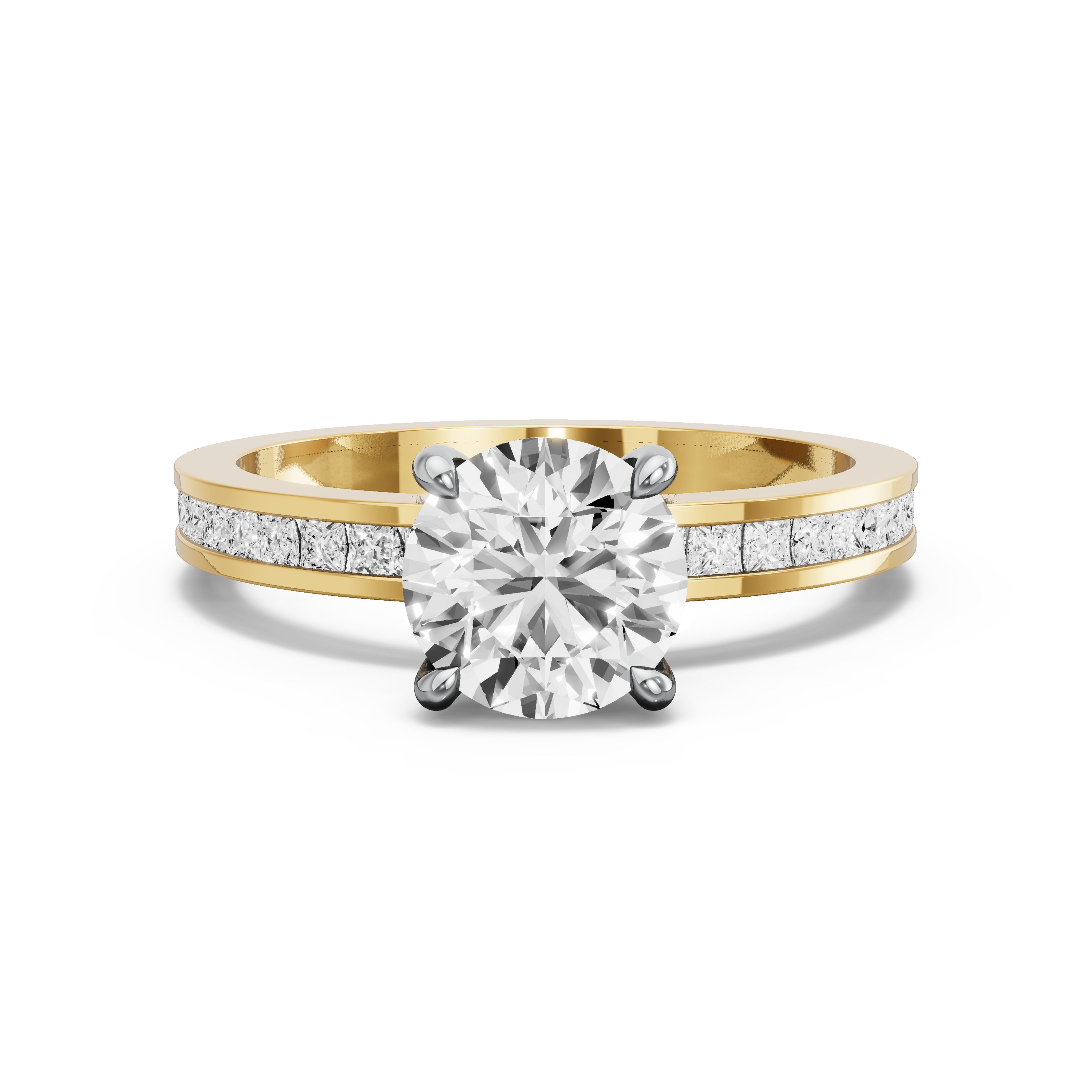 Image for Round Classic Basket Ring with Channel band