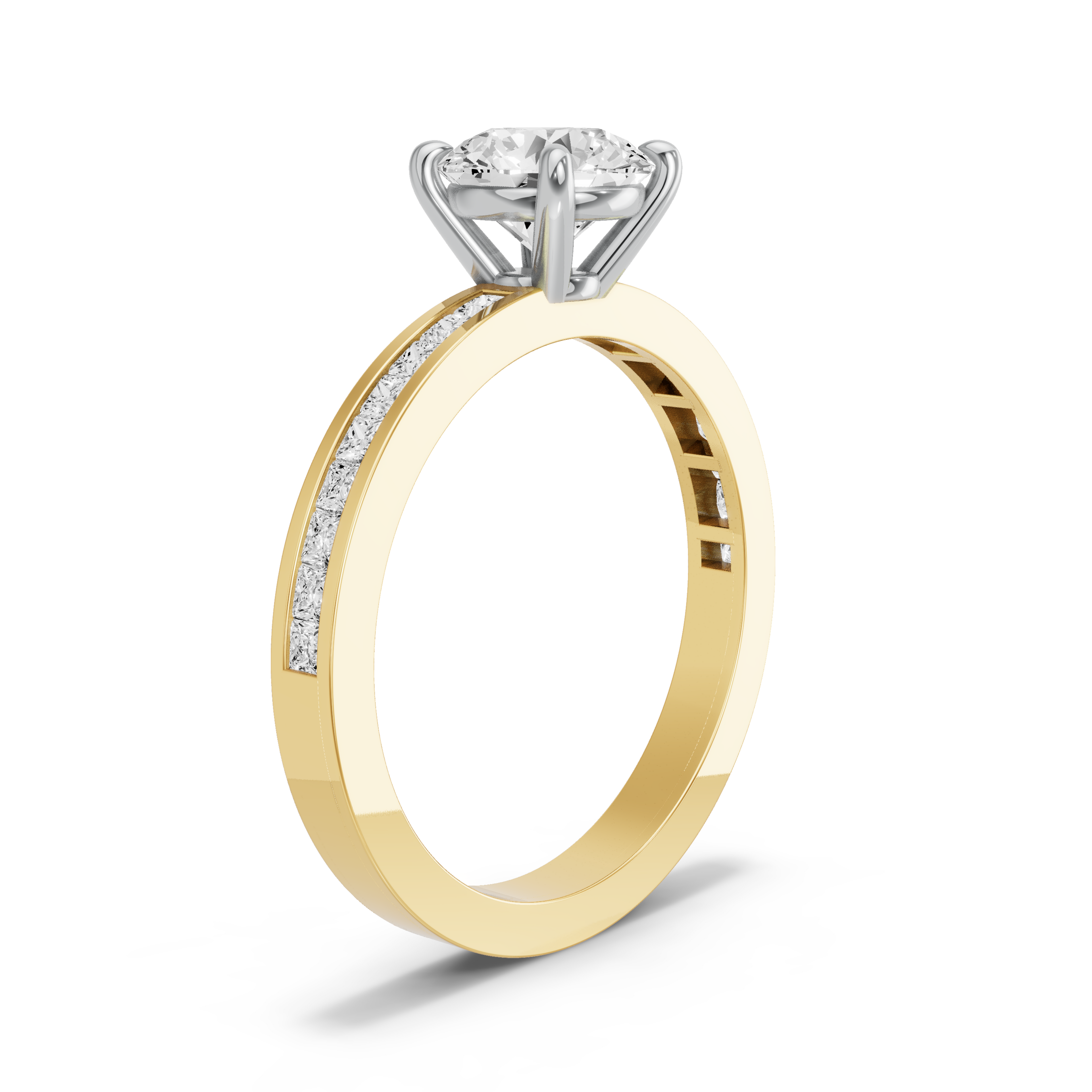 Image for Round Classic Basket Ring with Channel band