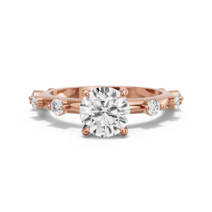 Image for Round Classic Basket Ring with Floating Station band