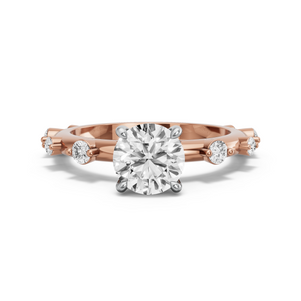 Image for Round Classic Basket Ring with Floating Station band