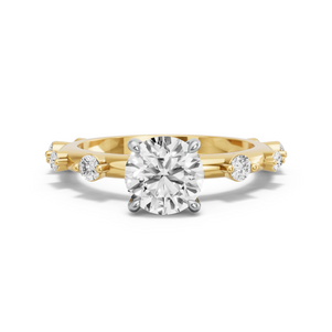 Image for Round Classic Basket Ring with Floating Station band