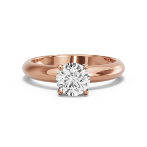 Image for Round Classic Basket Ring with Knife Edge Solitaire band